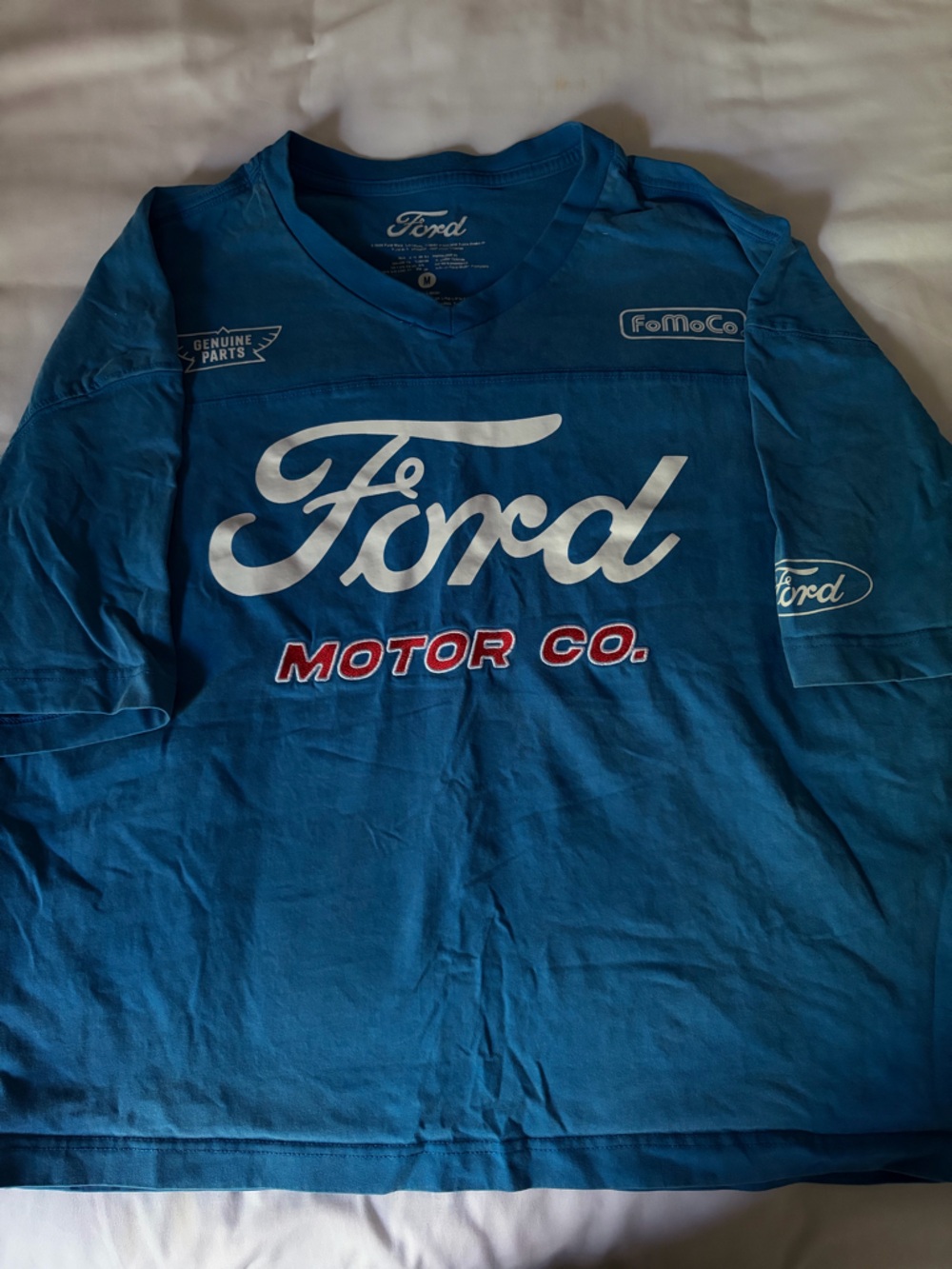 Ford Motor co V neck relaxed graphic tee